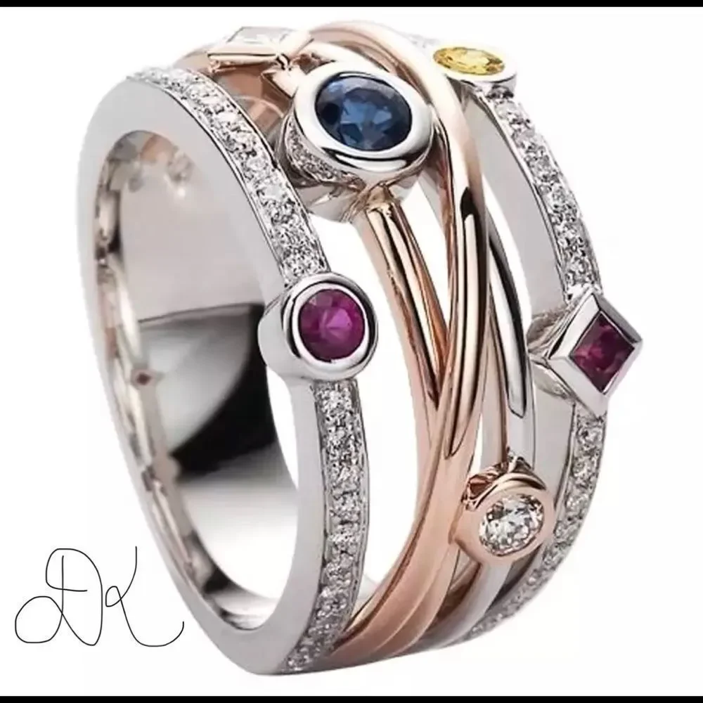 Rosegold eternity wedding band
